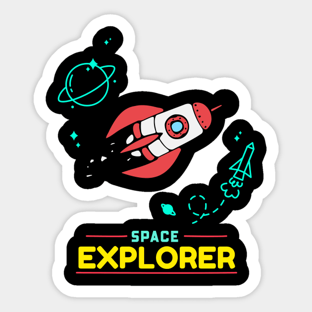 Space Explorer | Cute Baby Sticker by KidsKingdom